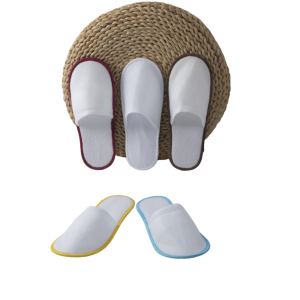 Custom Luxury Disposable Pulled Fabric Spa Slippers with Custom Logo Personalized Hotel Amenities for Spa Travel Guests