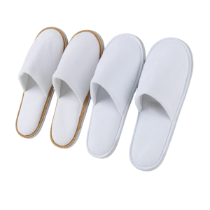 Custom Personalized Luxury Disposable Pulled Fabric Spa Slippers with Custom Logo Travel Guest Amenities for Hotel and Spa