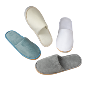 Custom Personalized Luxury Disposable Velvet Spa Slippers with Custom Logo Travel Guest Amenities for Hotel and Spa