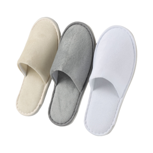 Custom Luxury Disposable Velvet Spa Slippers with Custom Logo Personalized Hotel Amenities for Spa and Travel Guests