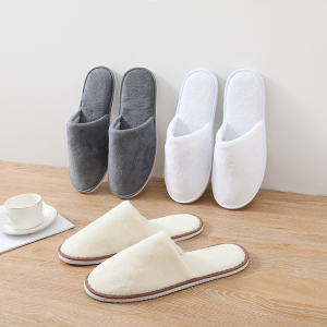Hotel Supplies Customized logo Closed Toe Disposable slippers for Hotel