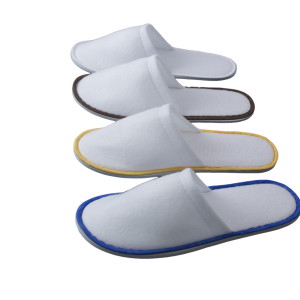 Custom Luxury Disposable Pulled Fabric Spa Slippers with Custom Logo Personalized Hotel Amenities for Spa Travel Guests