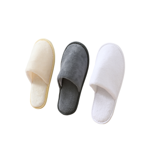 Custom Personalized Luxury Disposable Coral Fleece Spa Slippers with Custom Logo Travel Guest Amenities for Hotel and Spa