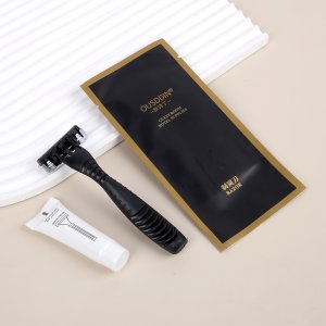 Wholesale Disposable Twin Blade Shaving Razor with Plastic Handle Simple Design Hotel Amenities Airline Travel Shaving Kits Men
