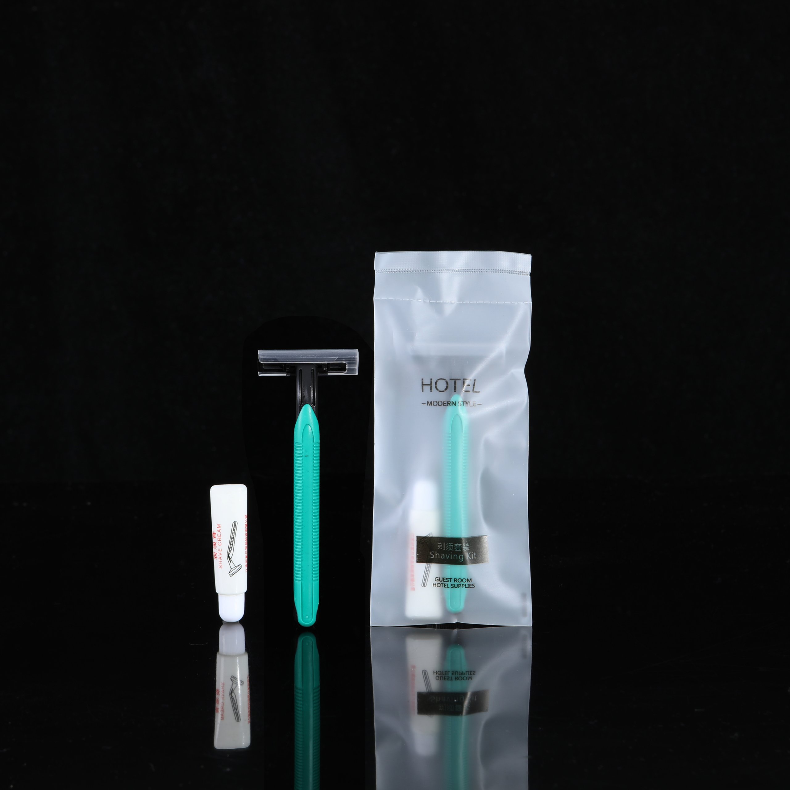 Custom Logo Disposable Soft Film Toothbrush and Toothpaste Set Black Hotel Amenities Toothbrushes Hotel Supplies - الصورة 4