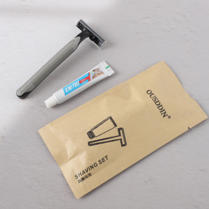 Wholesale White Plastic Super Max Hotel Shaving Kit Hotel Razor With Shaving Cream for Hotel Guest