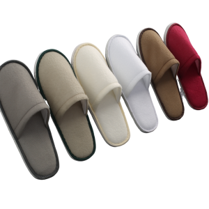 Custom Luxury Disposable Pulled Fabric Spa Slippers with Custom Logo Personalized Hotel Amenities for Spa Travel Guests