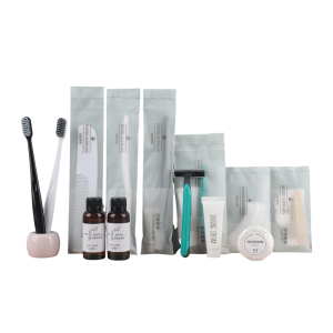 Custom Logo Disposable Soft Film Toothbrush and Toothpaste Set Black Hotel Amenities Toothbrushes Hotel Supplies