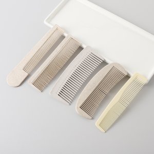 Multiple Styles Custom Reuse Personalized Biodegradable Wheat Straw Comb Eco Friendly Wheat Straw Hotel Hair Comb