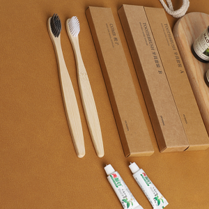 Kraft Paper Box Package Luxury Hotel Bathroom Kit Custom Amenity Kit