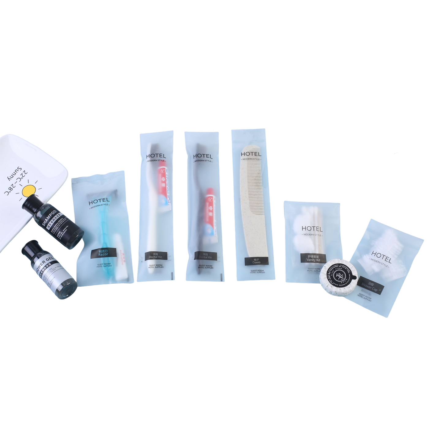 Custom Logo Disposable Soft Film Toothbrush and Toothpaste Set Black Hotel Amenities Toothbrushes Hotel Supplies