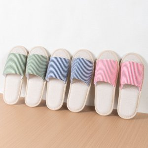 Luxury Hotel Disposable Slippers - Soft Striped Open-toe and Closed Indoor Styles for Spa & Travel & Hotel & Guest