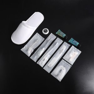 Kraft Paper Box Package Luxury Hotel Bathroom Kit Custom Amenity Kit