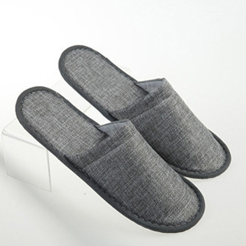 Custom Personalized Luxury Disposable Linen Spa Slippers with Custom Logo Travel Guest Amenities for Hotel and Spa - Image 4