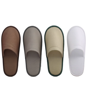 Custom Personalized Luxury Disposable Pulled Fabric Spa Slippers with Custom Logo Travel Guest Amenities for Hotel and Spa