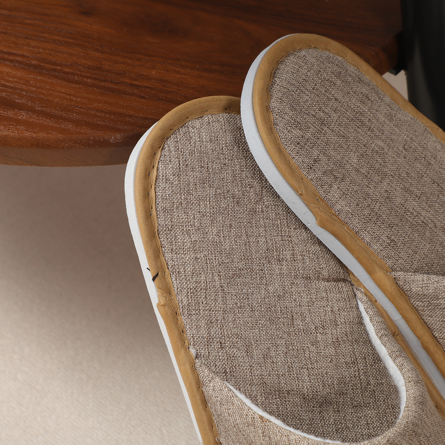 Custom Personalized Luxury Disposable Linen Spa Slippers Soft Travel Guest Amenities for Hotels and Spas with Custom Logo - Image 6