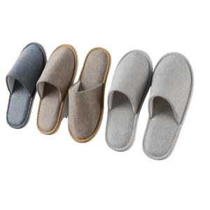 Custom Personalized Luxury Disposable Linen-cotton Spa Slippers with Custom Logo Travel Guest Amenities for Hotel and Spa