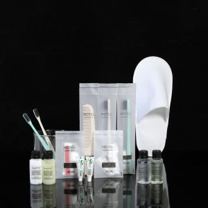Custom Logo Disposable Soft Film Toothbrush and Toothpaste Set Black Hotel Amenities Toothbrushes Hotel Supplies