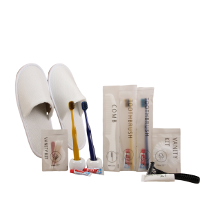 Hotel Supplies One Stop Wholesale Biodegradable Kraft Package Hotel Toiletries Amenity Kit