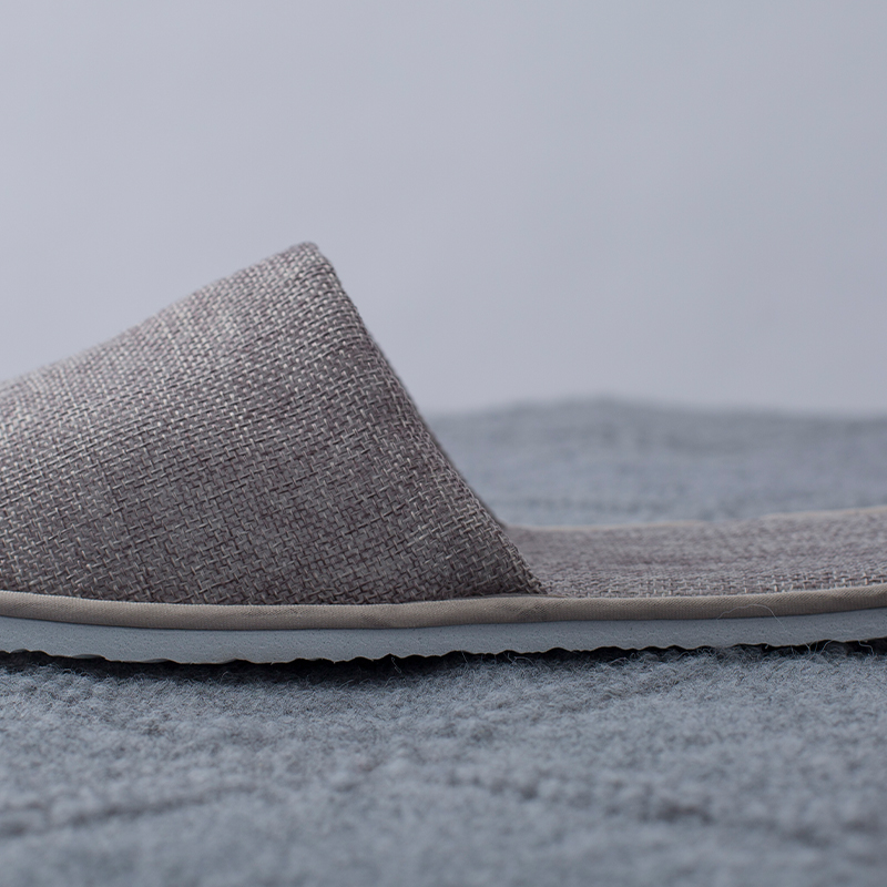 Hotel Supplier Custom Breathable Linen Hotel slippers Disposable Sandals Hotel Shoes for Men Women - Image 5