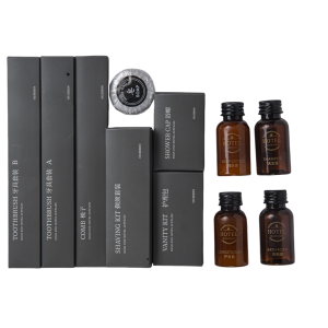 Custom Logo Disposable Toothbrush and Toothpaste Set Black Hotel Amenities Toothbrushes Hotel Supplies