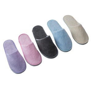 Custom Personalized Luxury Disposable Coral Fleece Spa Slippers with Custom Logo Travel Guest Amenities for Hotel and Spa
