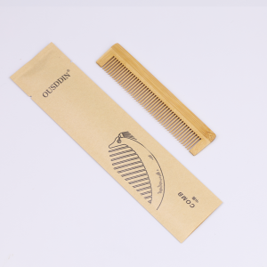 Natural Wooden Disposable Hair Comb Custom Logo Antistatic Bamboo Comb for Hotel
