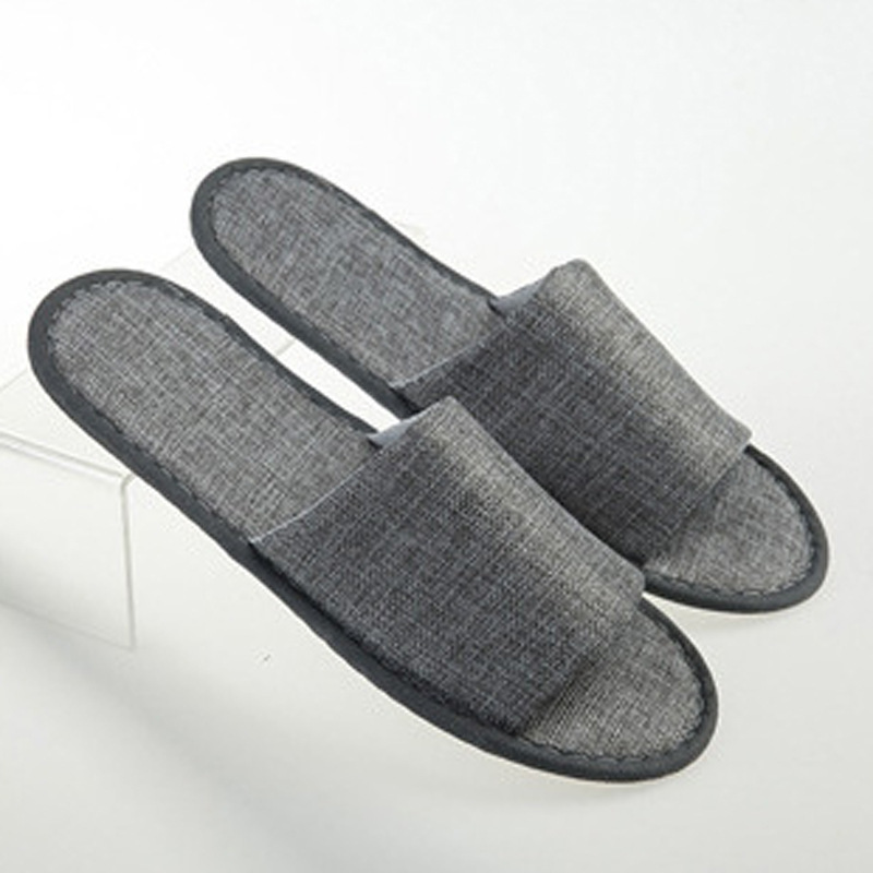 Custom Personalized Luxury Disposable Linen Spa Slippers with Custom Logo Travel Guest Amenities for Hotel and Spa - Image 2