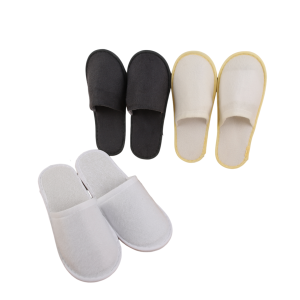 Custom Personalized Luxury Disposable Pulled Fabric Spa Slippers with Custom Logo Travel Guest Amenities for Hotel and Spa