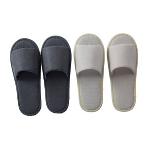 Custom Luxury Disposable Polyester Spa Slippers with Personalized Logo Hotel Amenities for Spa Travel Guests